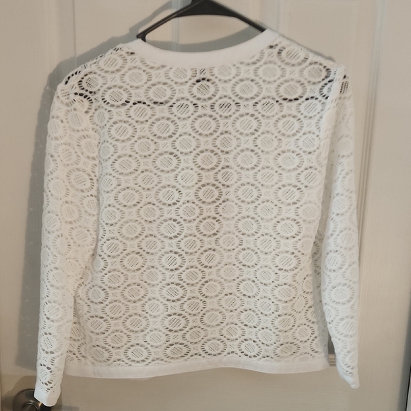 White Lace Open Cardigan - Picture 4 of 4